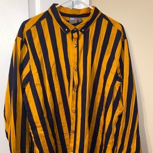 Yellow and Navy Long sleeve Shirt